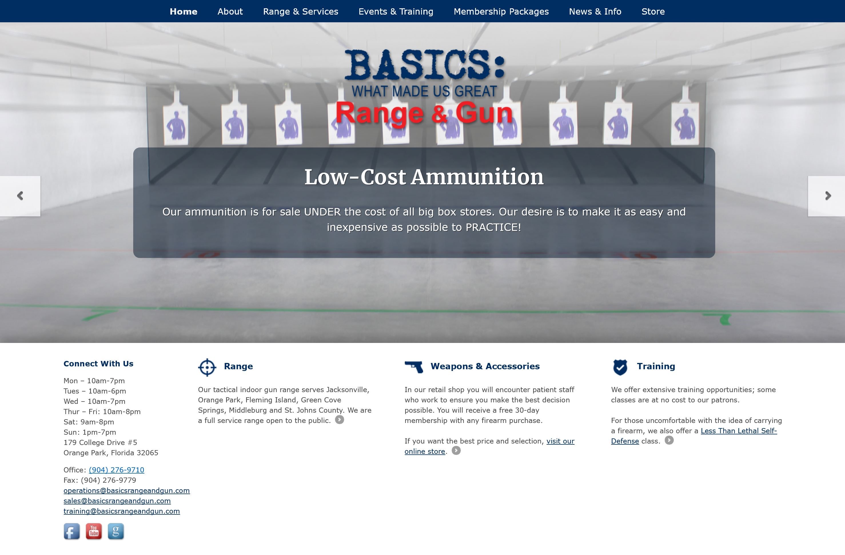 Basics Range Website